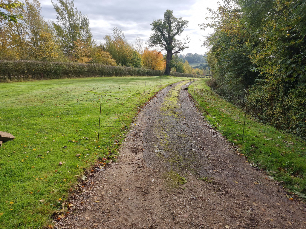 This is a large driveway which is just about to have a tar and chip driveway installed on by Lowestoft Driveway Solutions